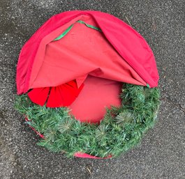 29 Lighted Christmas Wreath With Cover