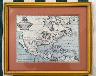 Antique Map Of North America By Edward Wells, Circa 1704
