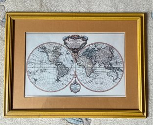 18th-century French Double Hemisphere World Map By Robert De Vaugondy