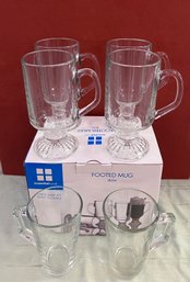 4- Essential Home Footed Mugs And 2 Latte Mugs