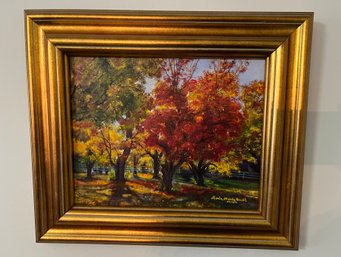 Autumn Enchantment Oil On Linen Signed Gloria Malcolm Arnold CA/OPA