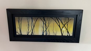 Framed Signed Ceramic Tiles With Special Hanging Mechanism Included