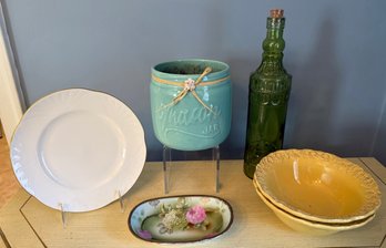 Madison Collection Bowls, Royal York Petite Gold Plate, 3 Crown China Germany Trinket Tray & More