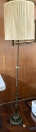 Art Deco/Neoclassical Floor Lamp With Marble Base And Brass Stem