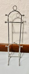 Silver Tone Bathroom Towel And Toilet Paper Holder