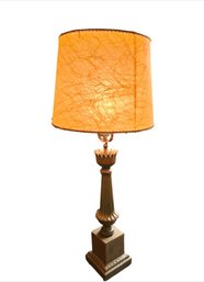 Mid-century Hollywood Regency-style Floor Lamp With A Fiberglass Shade