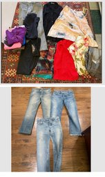 Big Lot Of Designer Clothes: Dresses, Jeans (seven, Helmut Lang) T-shirt's, Cashmere And More