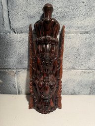 Detailed, Hand-carved Wooden Barong Mask From Bali, Indonesia