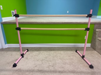Portable, Freestanding Ballet Barre With Two Adjustable Bars