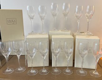 14 Mikasa Crystal Glasses