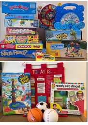 Games: Jumping Monkeys, Ready, Set, Dinos, Today Is Calendar, 3 Little Tikes Squishy Balls And More