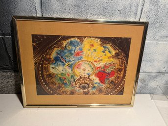 Framed Print Of Marc Chagall's Paris Opera Ceiling.