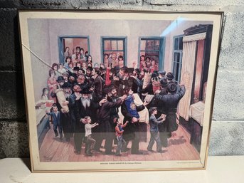 Zalman Kleiman 'Simchas Torah Hakafos' Print From 1980