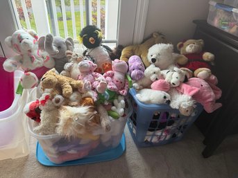 2 Bins Of Stuff Animals: Mostly Build A Bear
