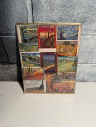 Collage Post Cards Of Vincent Van Gogh's Famous Paintings And Asian Scenes