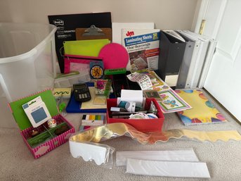 Office Lot: Binders, Erasers, Notepads, TI-83 Plus, Pencil Case, Clipboard & More