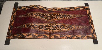 Polynesian Tapa Cloth With Traditional Geometric And Stylized Motifs