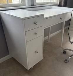 Mid-Century Modern Vanity Desk With Drawers