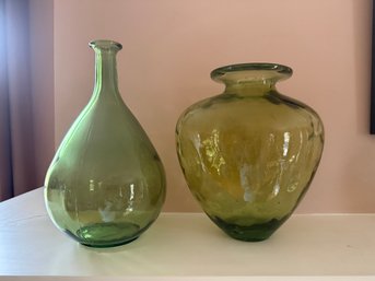 Green Glass Vases Made In Spain