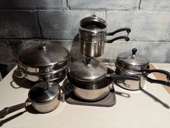 Variety Of Pots And Pans With Lids