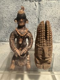 Antique Terracotta Funerary Figures From The Koma People Of Northern Ghana, West Africa & Terracotta Figure