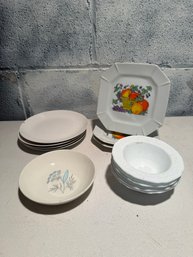 Variety Of Plates/bowls: Royal Stetson Royal Maytime, Harmony House Moonstone, Japan , Milk Glass & More
