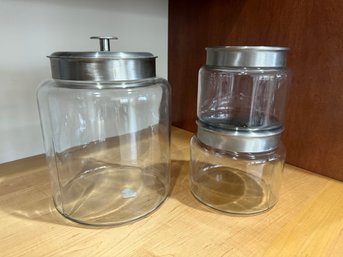 3 Canisters With Lids