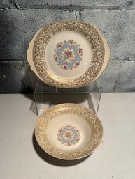 Limoges-American 'Royal Lyric' Porcelain Serving Platter And Bowl Set