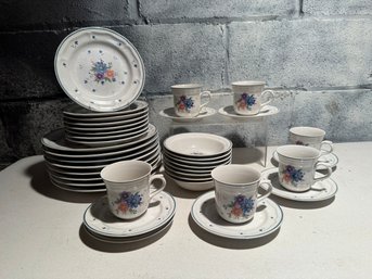 Newcor Provincial Bouquet Stoneware Dinnerware Set With Floral Pattern