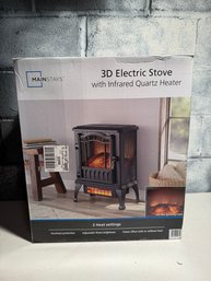 3D Electric Stove With Infrared Quartz Heater