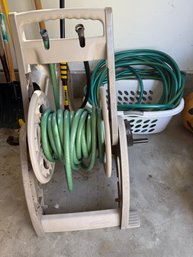 Garden Hose Reel Cart And Extra Hose