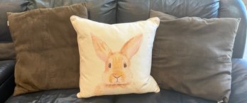Rabbit Pillow, And Brown Suede Pillows