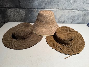 Vintage Straw Hats: Liz Claiborne, Made In Mexico And Gardner Hat