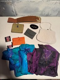 Wallets, Belts, And Silk Scarves
