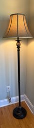 Floor Lamp Dark Finish Marble Like Accent