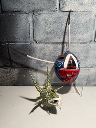 Colorful, HandPainted Vejigante Carnival Mask Made From Coconut & Papier-mch Vejigante Mask Puerto Rico