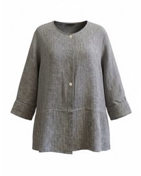 Essentials 100 Percent Linen Button Up Shirt XL