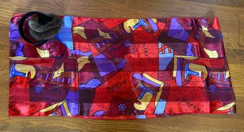 Picasso Silk Scarf And Mink Ear Muffs