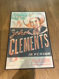 Hatch Show Vintage Poster For Zeke Clements.