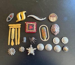 Brooches: Sterling And Costume