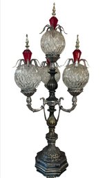 Hollywood Regency Gilt Metal 4-light Candelabra