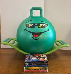 Teeter Popper, Bouncing Ball, And Kids DVDs