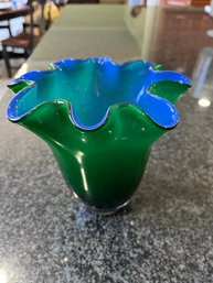 Gorgeous Designs Studios Hand-blown Art Glass Handkerchief Vase