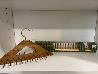 Wooden Tie And Belt Racks