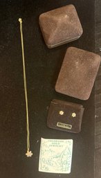 12k GF Colorado Gold Jewelry Snowflake Necklace And Earrings