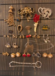 Costume Earrings, Bracelets, And Pins