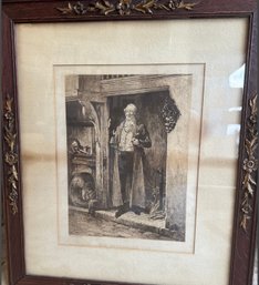 English Victorian W. Dendy Sadler Etching His Favourite Bin
