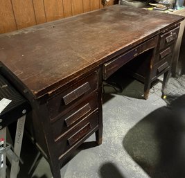 J.B. Van Sciver Co. Camden, NJ Vintage Solid Wood Desk