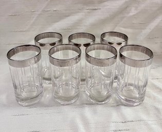 7 Silver Rim Tumblers