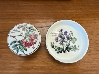 Villeroy & Bach Botanica Trinket Plate And Lidded Jar